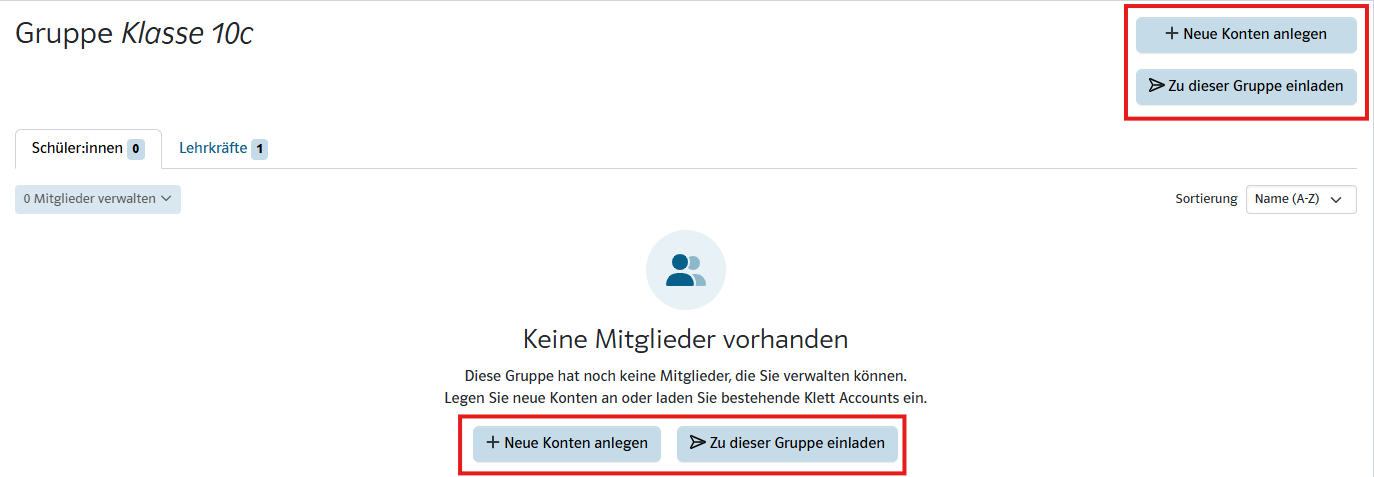 Ansicht der Aktionen auf der Detailseite, die im Folgenden näher erklärt werden