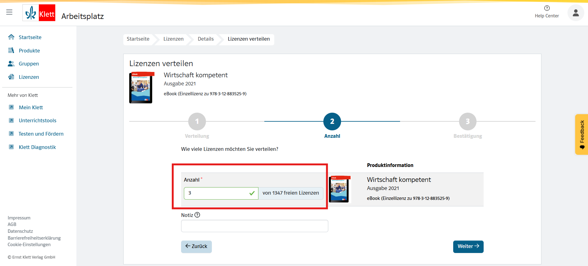 Illustration der beschriebenen Schritte - Screenshot 3
