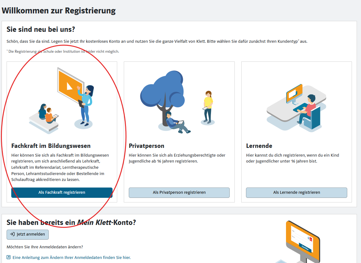 Illustration der Startseite "Willkommen zur Registrierung"